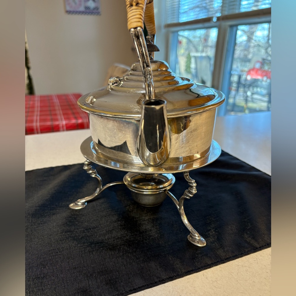 Sale🔥🔥🔥Antique James Dixon JD&S Tea Kettle Silver Plate 1800-1900’s - Picture 4 of 16